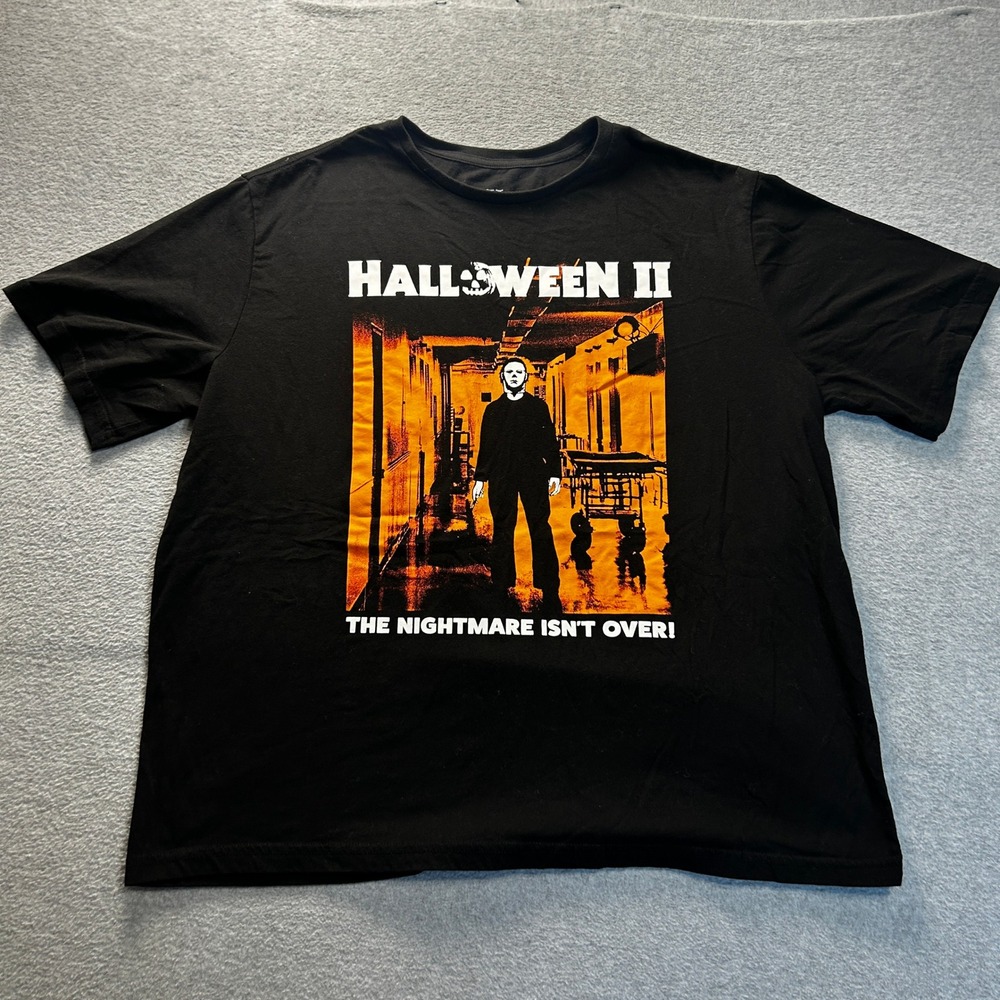 Graphic T Shirt Michael Myers Horror Movie Mens 2XL Black Halloween II